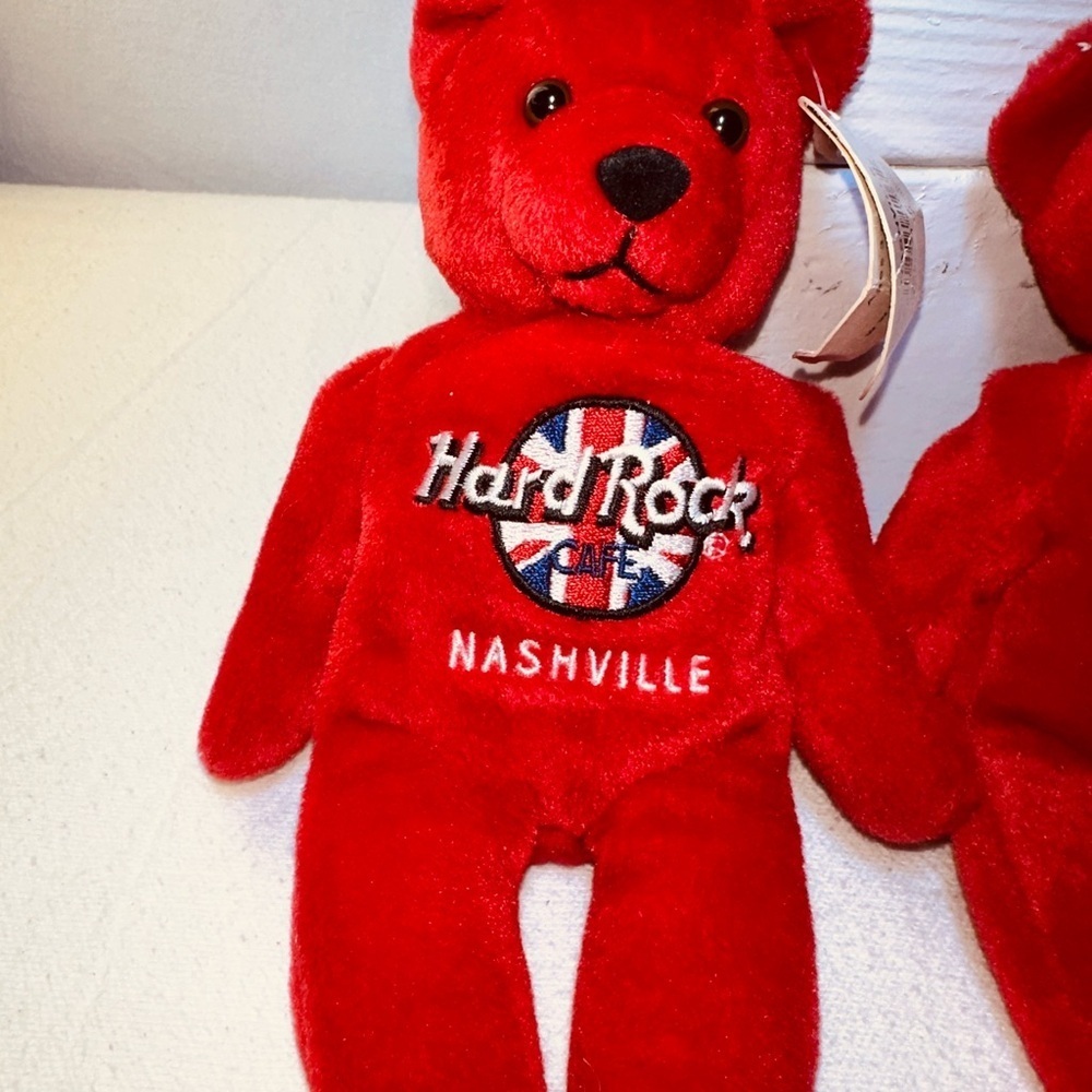 Hard Rock Cafe Lot 4 Red and Black Stuffed Bears Collection - Picture 2 of 10